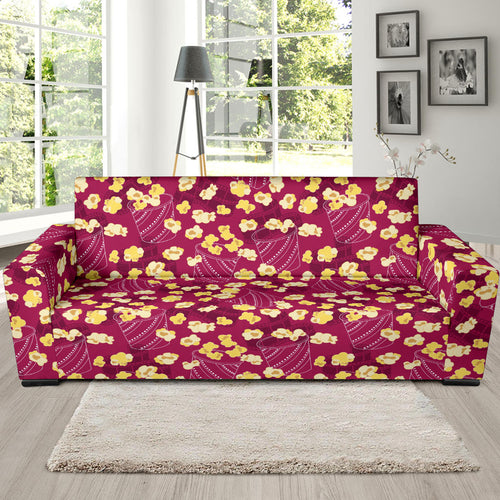 Popcorn Pattern Print Design 02  Sofa Slipcover