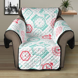 Clock time pattern blackground Recliner Cover Protector