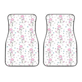 Cute Poodle Dog Star Pattern Front Car Mats
