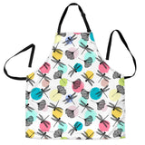 Dragonflies Ginkgo Leaves Pattern Adjustable Apron