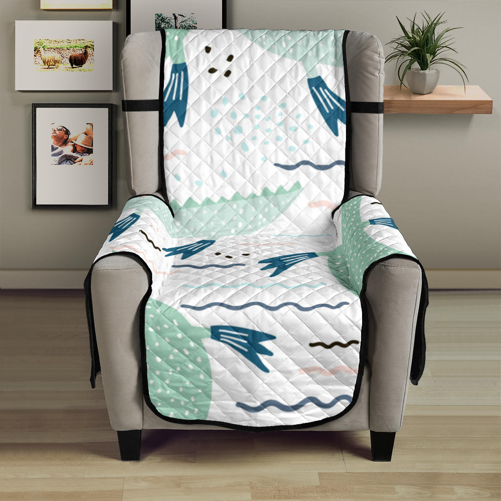 Crocodile diver pattern Chair Cover Protector