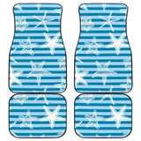 Starfish Blue Blackground Front And Back Car Mats