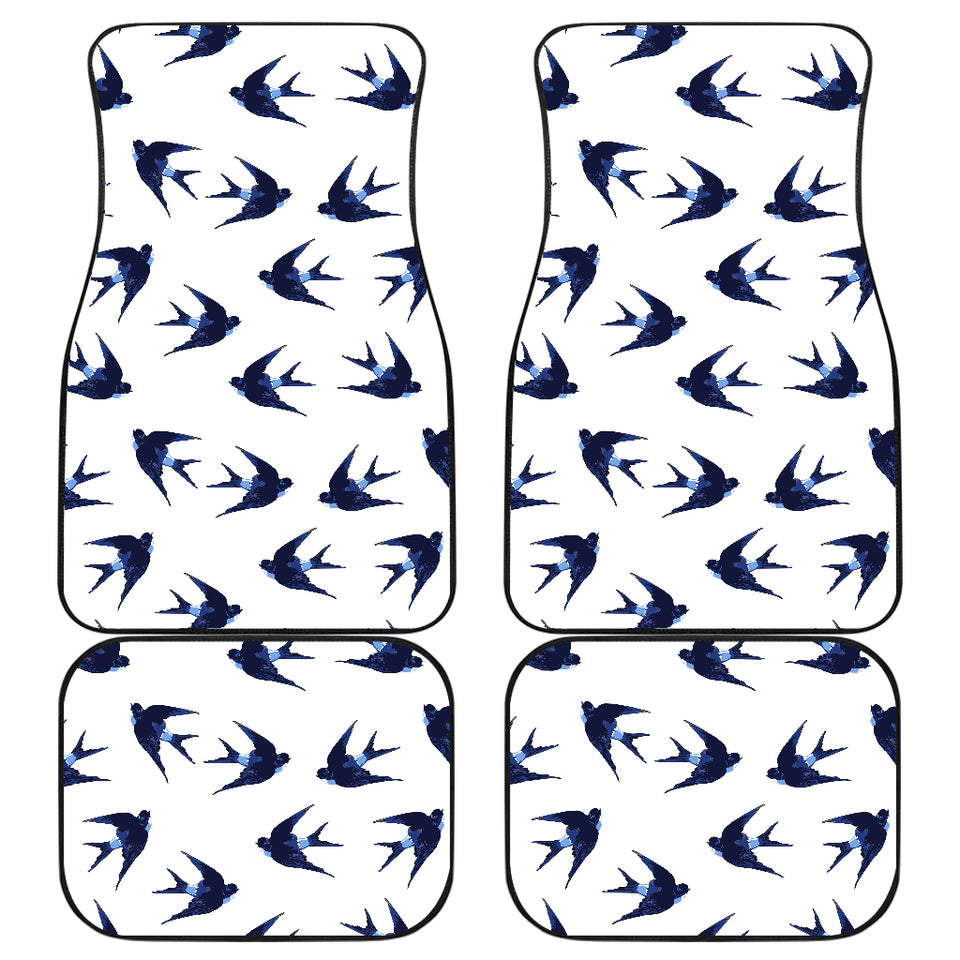 Swallow Pattern Print Design 03 Front and Back Car Mats