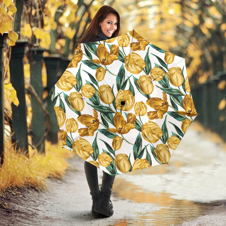 Yellow Tulips Pattern Umbrella