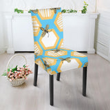 Bee Honeycomb Pattern Dining Chair Slipcover