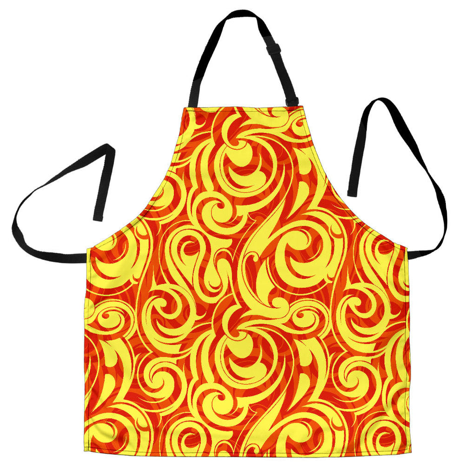 Fire Flame Design Pattern Adjustable Apron