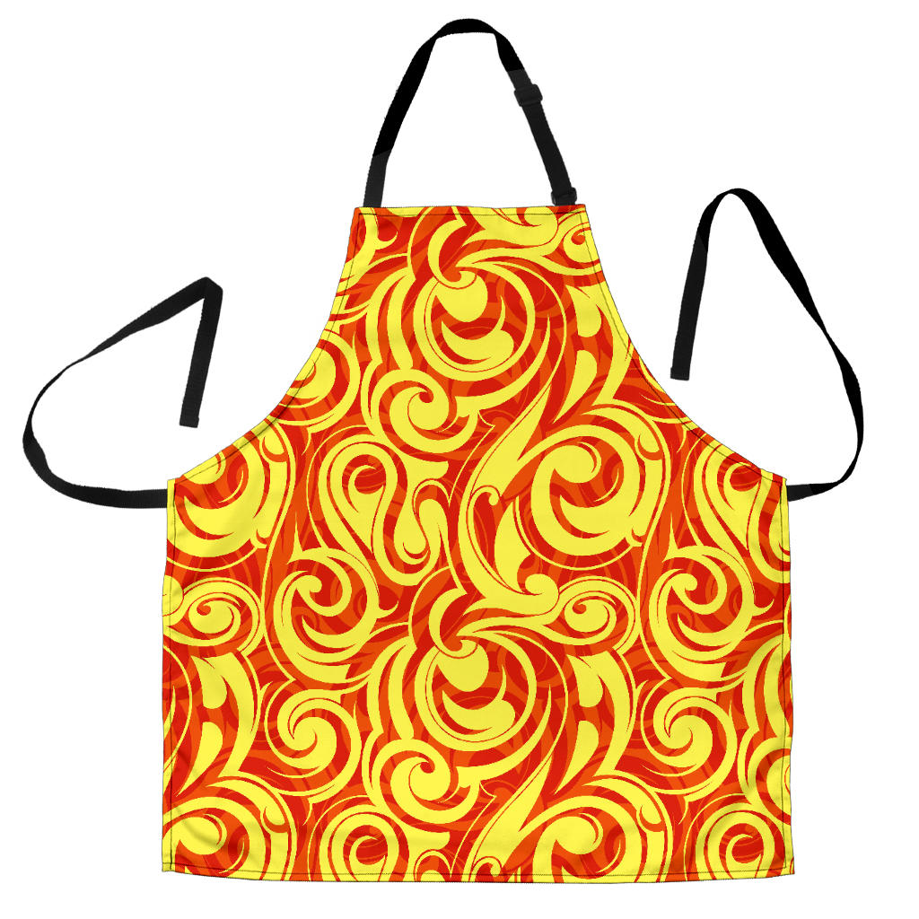 Fire Flame Design Pattern Adjustable Apron
