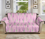 Lavender pattern pink background Sofa Cover Protector