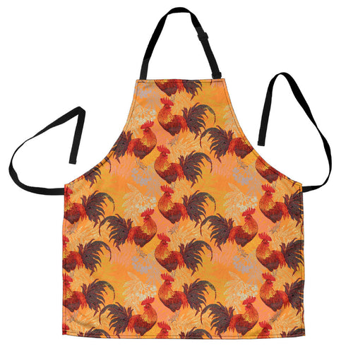 Red Rooster Chicken Cock Pattern Adjustable Apron
