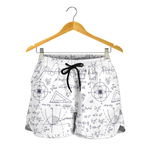 Math Pattern Print Design 03 Women Shorts