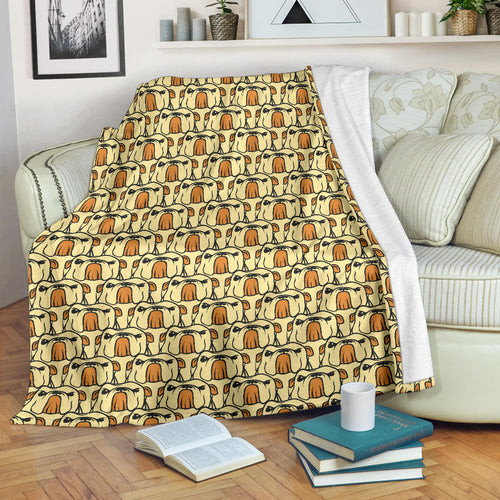 English Bulldog Pattern Print Design 02 Premium Blanket