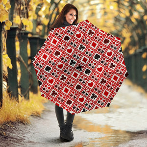 Casino Cards Suits Pattern Print Design 03 Umbrella