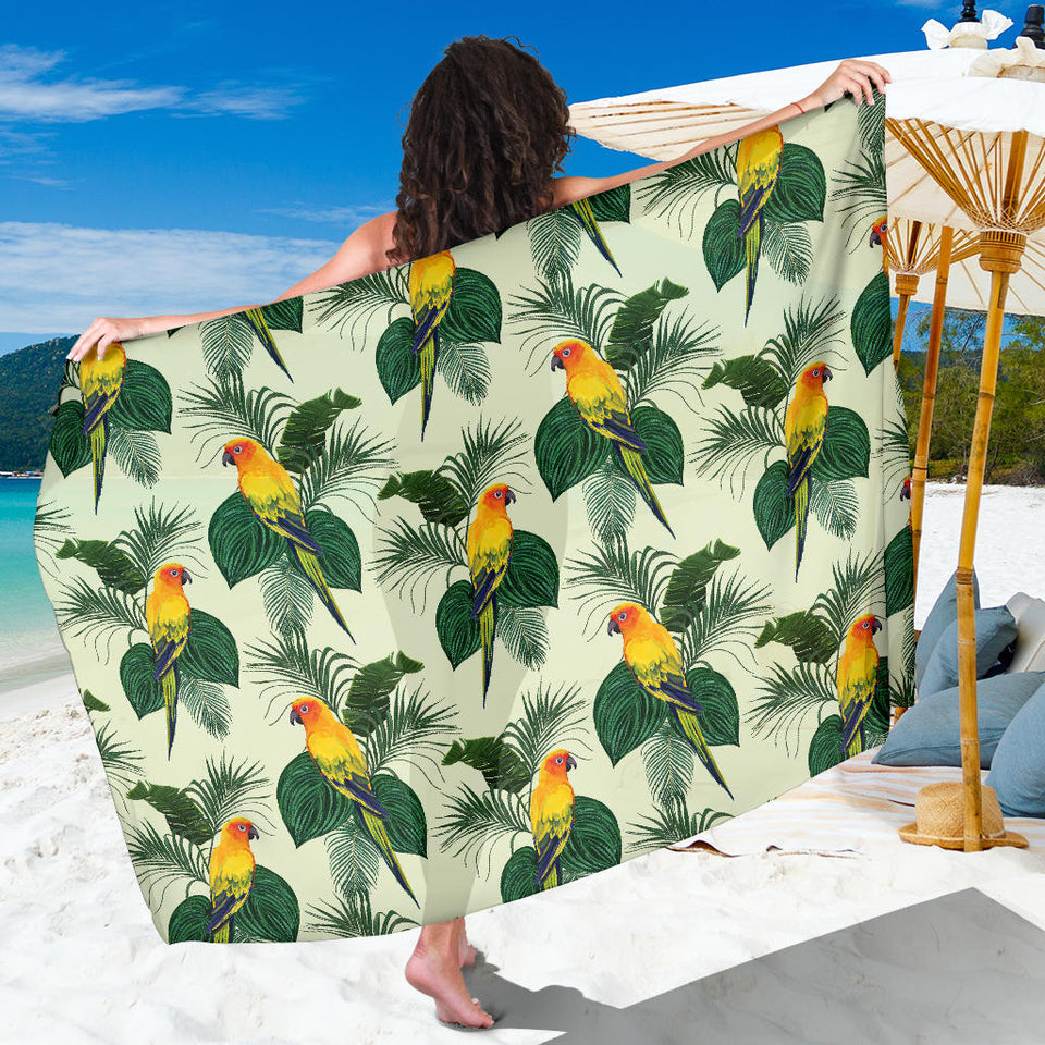 Beautiful Parrot Palm Leaves Pattern Sarong