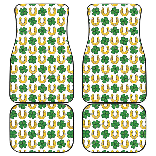 Horseshoes Pattern Print Design 04 Front and Back Car Mats