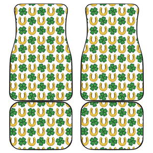 Horseshoes Pattern Print Design 04 Front and Back Car Mats