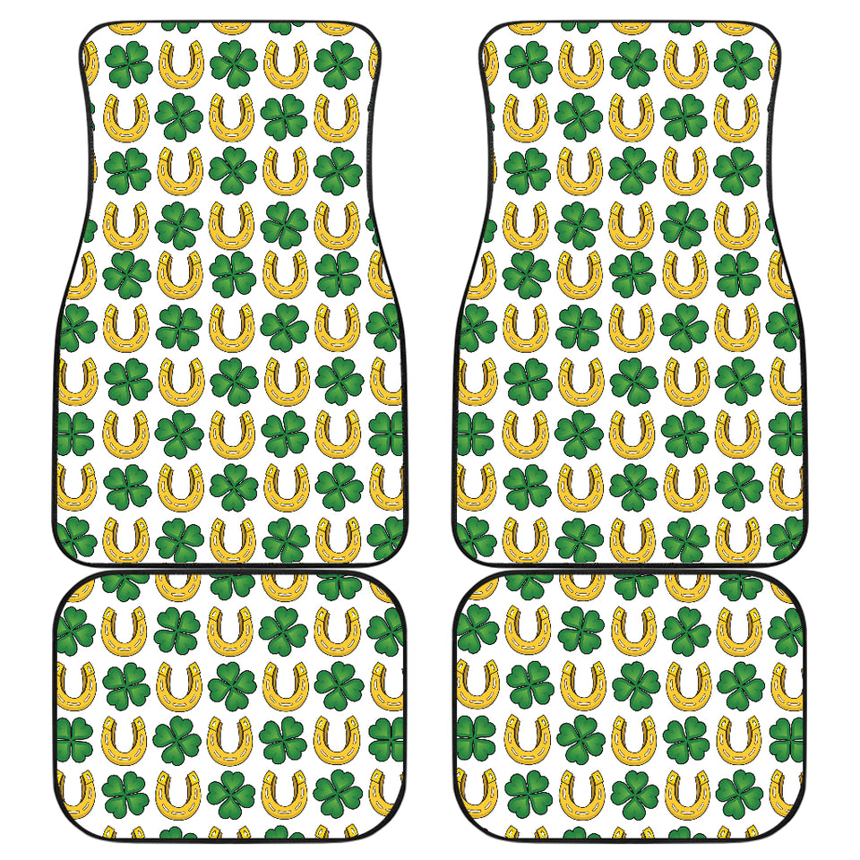 Horseshoes Pattern Print Design 04 Front and Back Car Mats