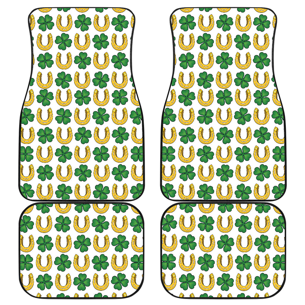 Horseshoes Pattern Print Design 04 Front and Back Car Mats
