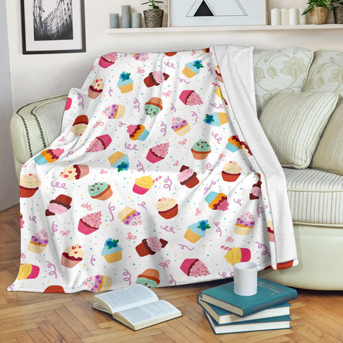 Cake Cupcake Design Pattern Premium Blanket