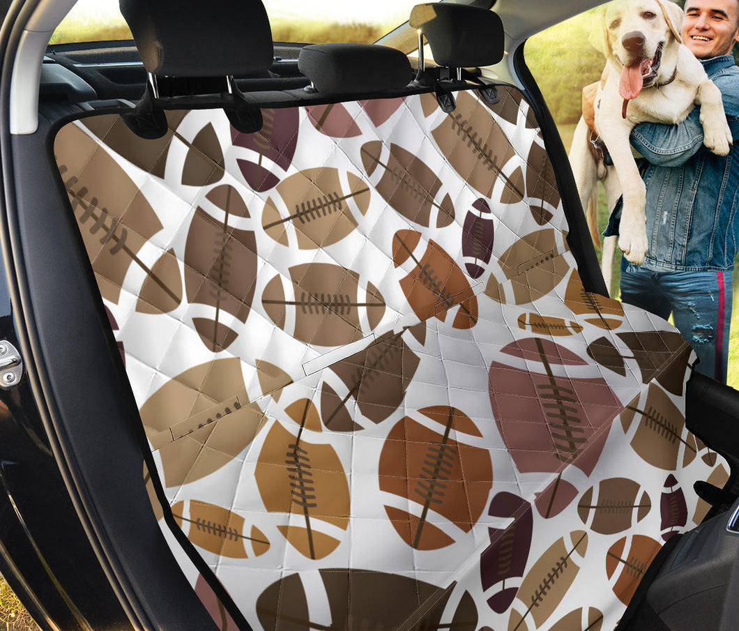 American Football Ball Pattern Dog Car Seat Covers