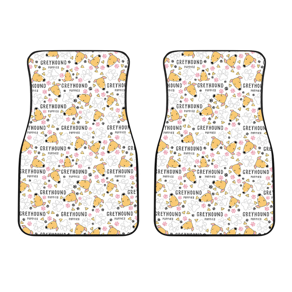 Greyhound Pattern Print Design 03 Front Car Mats