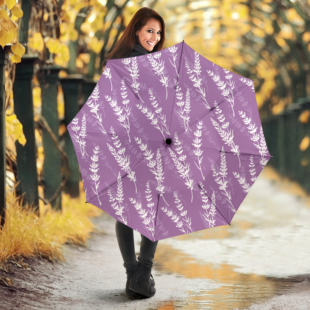 Lavender Flowers Purple Pattern Umbrella