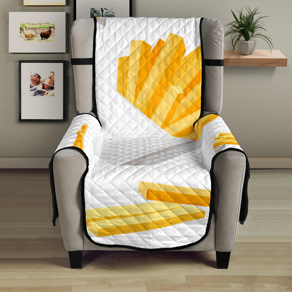 French fries white paper box pattern Chair Cover Protector