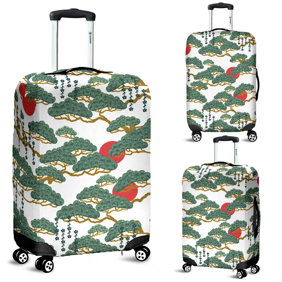 Bonsai Red Sun Japanese Pattern Luggage Covers