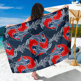 Koi Fish Carp Fishs Hand Drawn Japanese Art Sarong