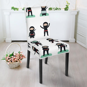 Cute Ninja Katana Sword Pattern Dining Chair Slipcover