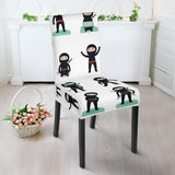 Cute Ninja Katana Sword Pattern Dining Chair Slipcover