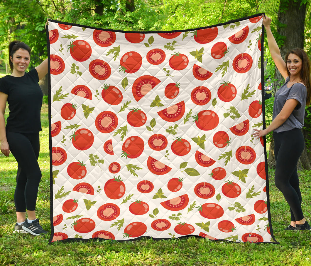 Tomato Pattern Premium Quilt