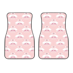 White Swan And Flower Love Pattern Front Car Mats
