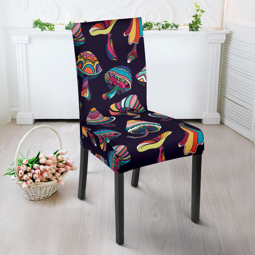 Colorful Mushroom Pattern Dining Chair Slipcover