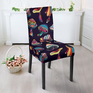 Colorful Mushroom Pattern Dining Chair Slipcover
