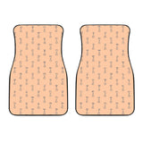 Engine Piston Cream Background Pattern Print Design 04 Front Car Mats
