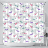 Helicopter Plane Pattern Shower Curtain Fulfilled In US