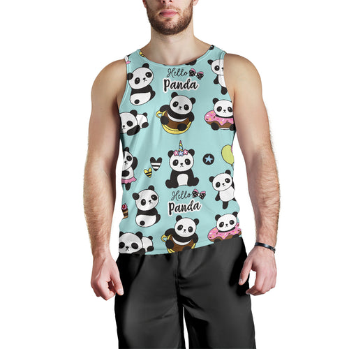 Cute baby panda pattern Men Tank Top