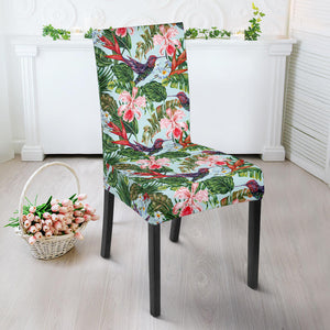 Hummingbird Pattern Print Design 05 Dining Chair Slipcover