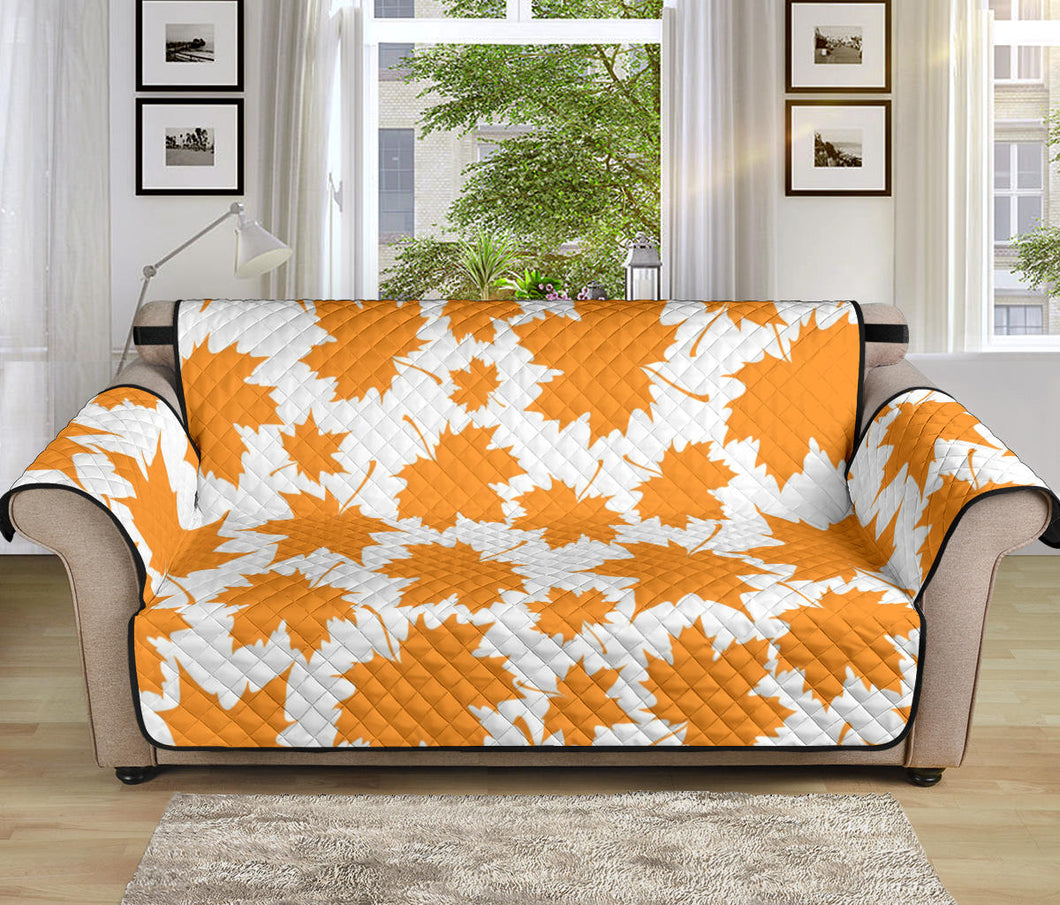 Orange Maple Leaf pattern Sofa Cover Protector