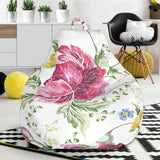 Hand Drawn Butterfly Rose Bean Bag Cover