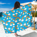 Rainbows Sky Clouds Pattern Sarong