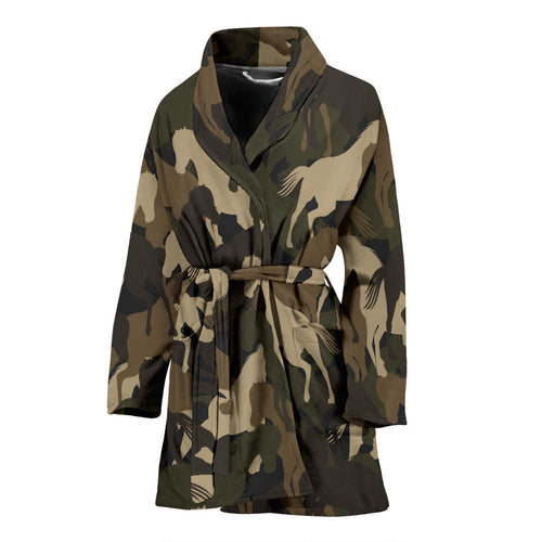 Horse Camo Camouflage Pattern Women'S Bathrobe