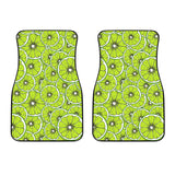 Slices Of Lime Design Pattern Front Car Mats