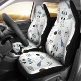 Hand Drawn Space Elements Space Rocket Star Planet Space Probe  Universal Fit Car Seat Covers