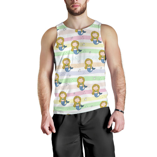 Cute hand drawn mermaid Men Tank Top