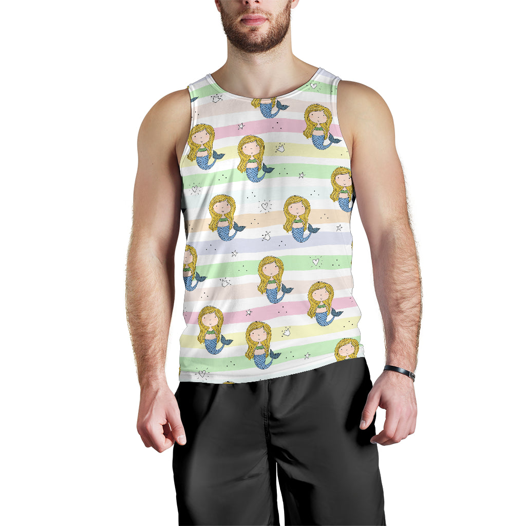 Cute hand drawn mermaid Men Tank Top