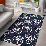 Bicycle Pattern Print Design 03 Area Rug