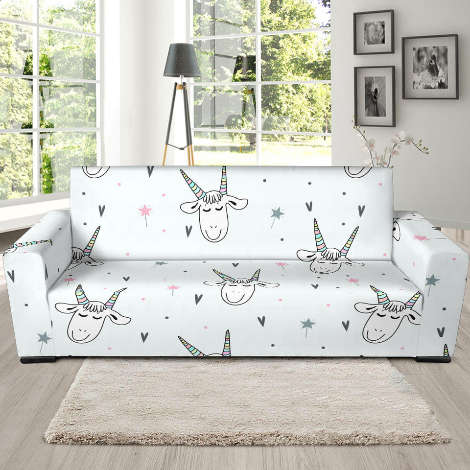 Cute Goat Design Pattern Sofa Slipcover