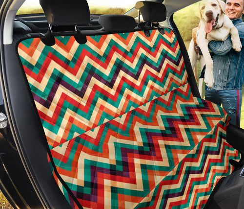 Zigzag  Chevron Colorful Pattern Dog Car Seat Covers