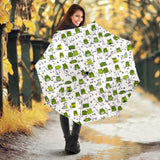 Sketch Funny Frog Pattern Umbrella